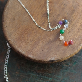 Indian necklace with seven chakra stones