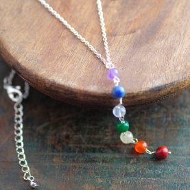 Indian necklace with 7 chakra stones