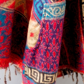 Poncho en laine népalais original