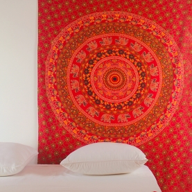 Tenture mandala indienne