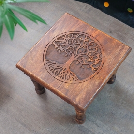 Table de méditation indienne en bois