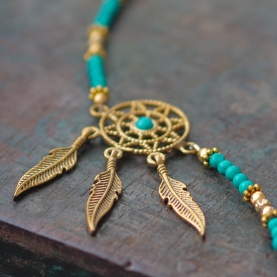 Bracelet Dreamcatcher and turquoise beads