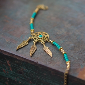 Bracelet Dreamcatcher and turquoise beads