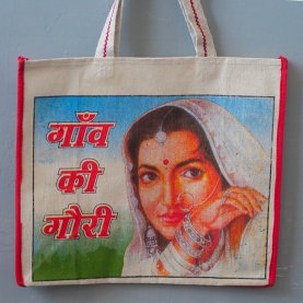 Sac cabas indien en coton tissé