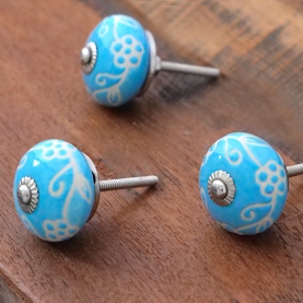 Indian ceramic door or drawer knobs