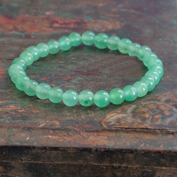 Bracelet with green aventurine stones