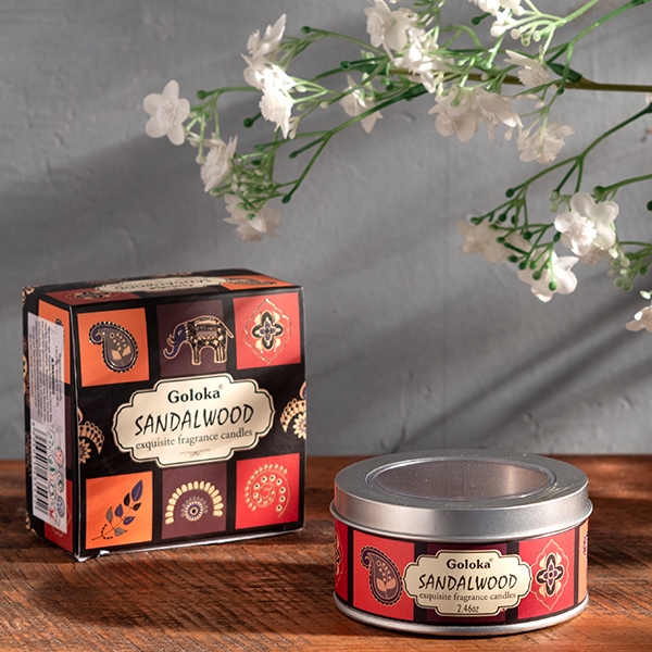 Bougie indienne parfumée Bois de santal 70g