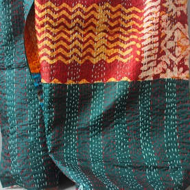 Chemin de table indien artisanal en soie