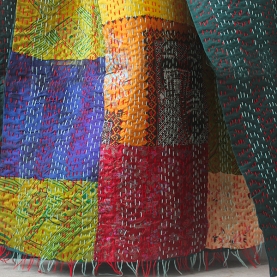 Indian handcrafted silk table runner