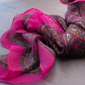 Indian printed silk scarf