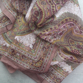 Indian silk scarf fashion