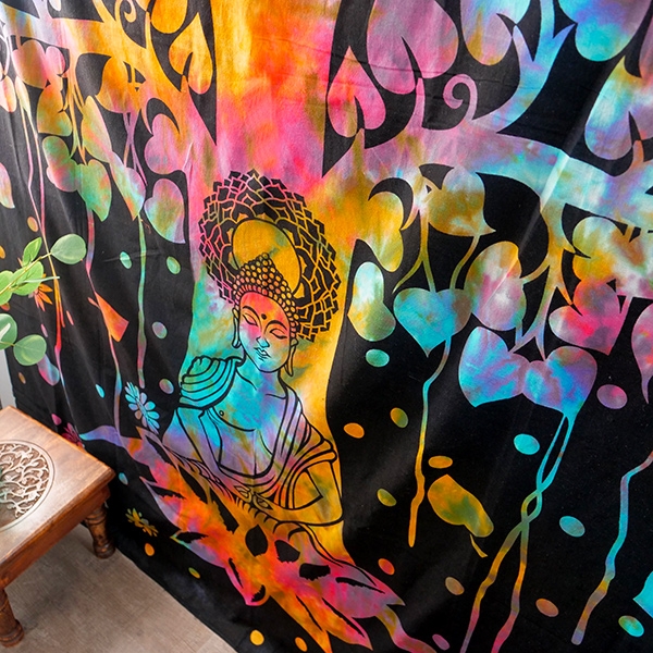 Masque Mural Déco Laiton Style Ancien – Visage Du Soleil Art Tribal Bouddha – Tenture Ethnique