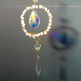 Pendentif Attrape soleil Cœur de cristal