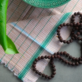 Indian Khadi handcrafted towel beige color