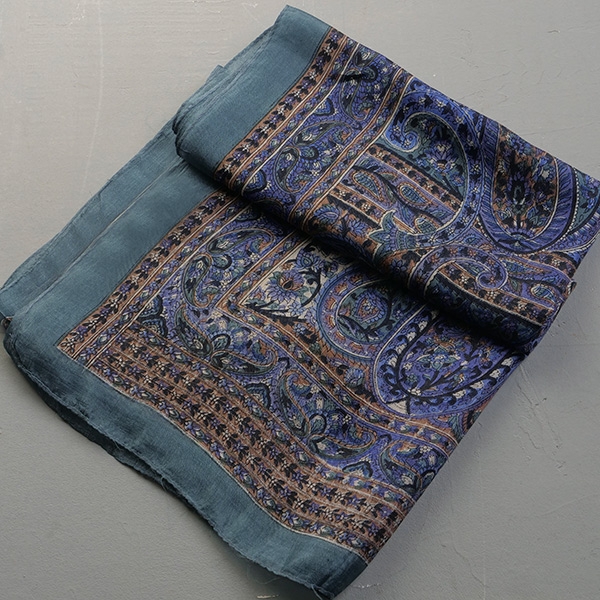 Indian silk scarf fashion grey and purple
