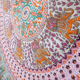 Indian cotton wall hanging Elephants
