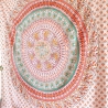 Indian cotton wall hanging Elephants orange and white