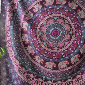 Indian cotton wall hanging Elephants