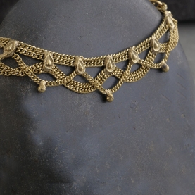 Indian fancy metal anklet Payjeb golden