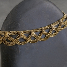 Indian fancy metal anklet Payjeb golden
