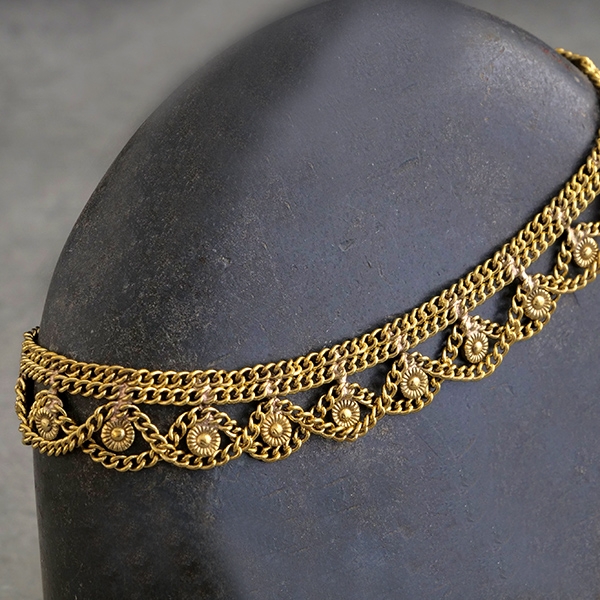 Indian fancy metal anklet Payjeb golden