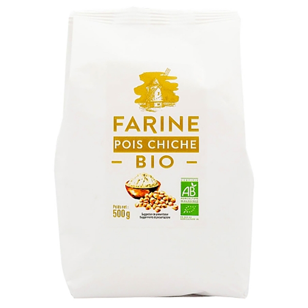 Farine de pois chiches biologique sans gluten 500g