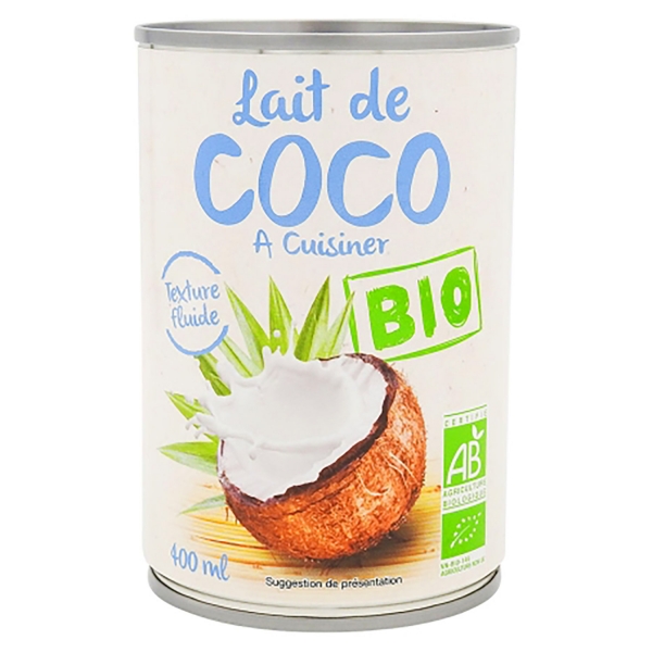 Lait de coco biologique pour cuisine indienne 400ml