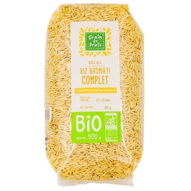 Riz Basmati indien complet biologique 0.5kg