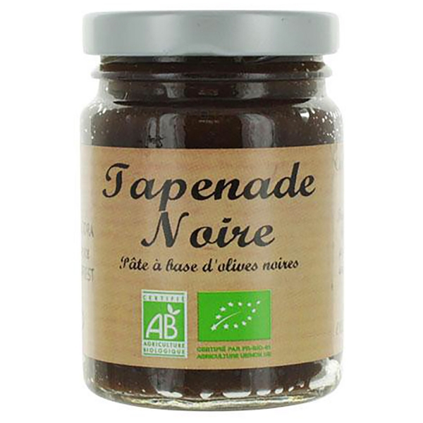 Tapenade d'olives noires biologique 90g