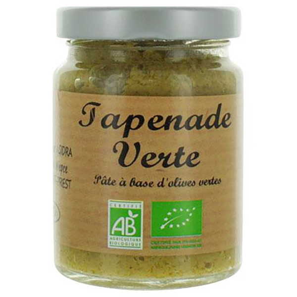 Organic green olives tapenade 90g