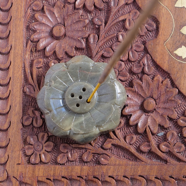 Indian marble incense sticks stand Lotus