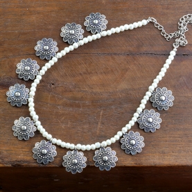 Indian ethnic necklace with flowers