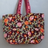 Sac à main indien brodé Matka fleuri bordeaux