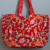 Sac à main indien brodé Matka fleuri rouge