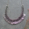 Collier indien plastron ethnique en métal