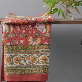 Nappe indienne artisanale en coton