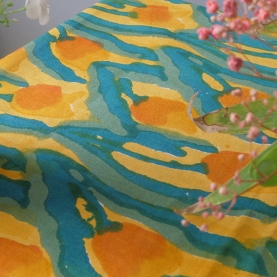 Nappe indienne en coton imprimée