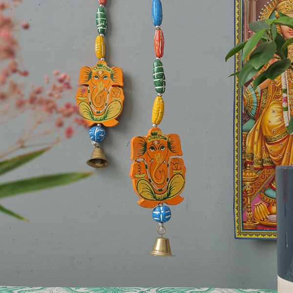 Indian handcrafted door hanging Ganesh