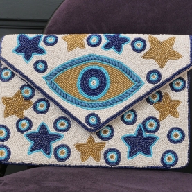 Pochette indienne artisanale en perles