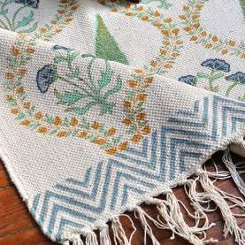 Tapis indien artisanal en coton