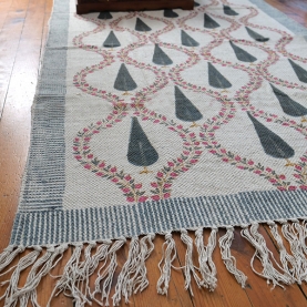 Tapis indien artisanal en coton