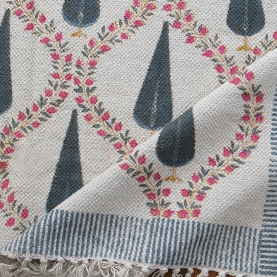 Tapis indien en coton imprimé
