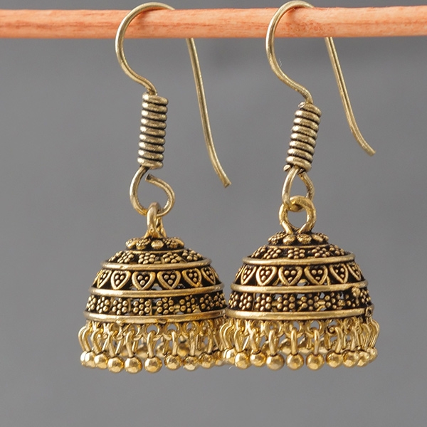 Indian earrings golden Jhumki jewels