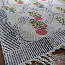 Tapis indien artisanal en coton