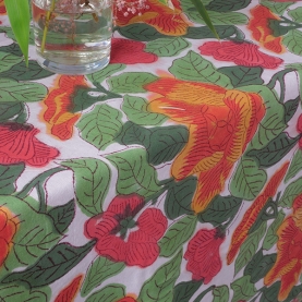 Nappe indienne en coton imprimée