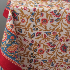 Indian printed cotton table cover