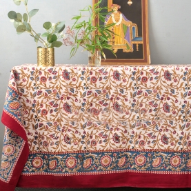 Indian printed cotton table cover