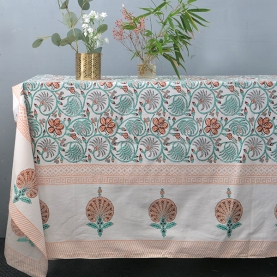 Nappe indienne en coton imprimé