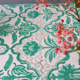 Nappe indienne en coton imprimée