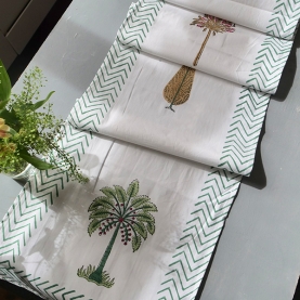 Chemin de table indien artisanal